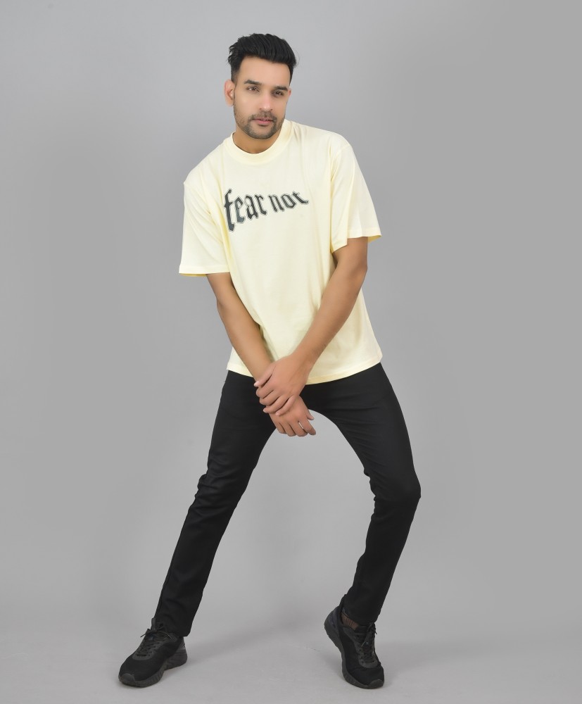 Buy Fitkin Graphic Print Men Round Neck White T-shirt Online