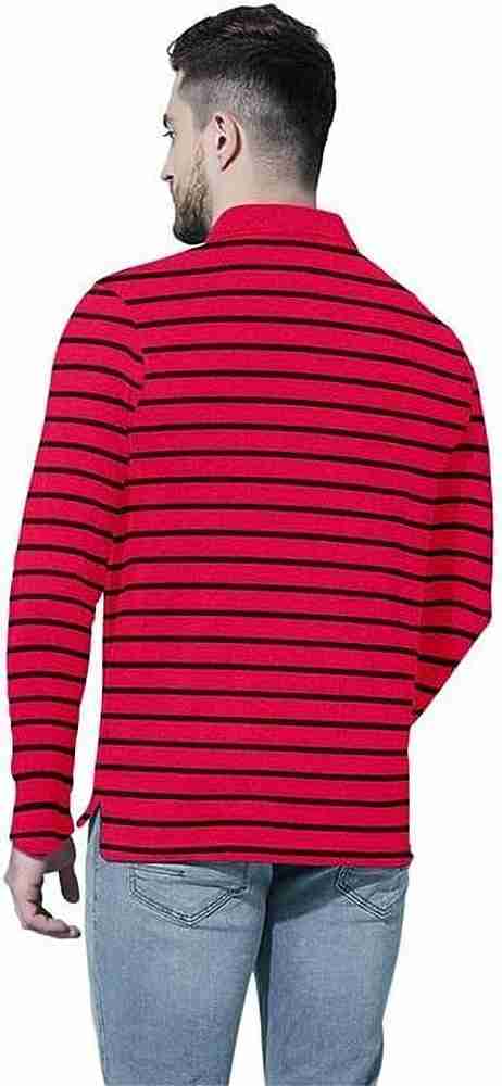 Upendra Sah Striped Men Polo Neck Multicolor T Shirt Buy Upendra