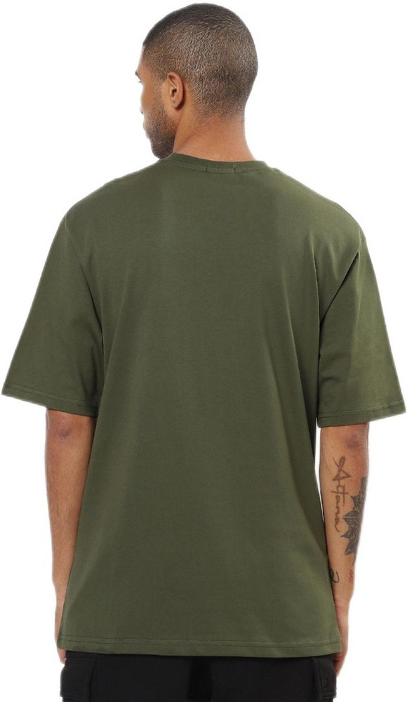 Olive green shop t shirt bewakoof