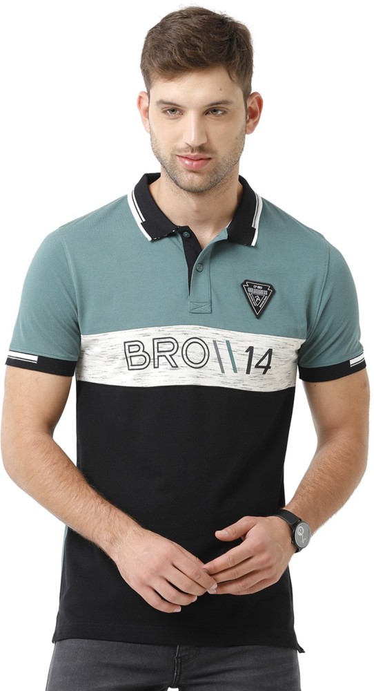 CP BRO Colorblock Men Polo Neck Multicolor T-Shirt - Price History