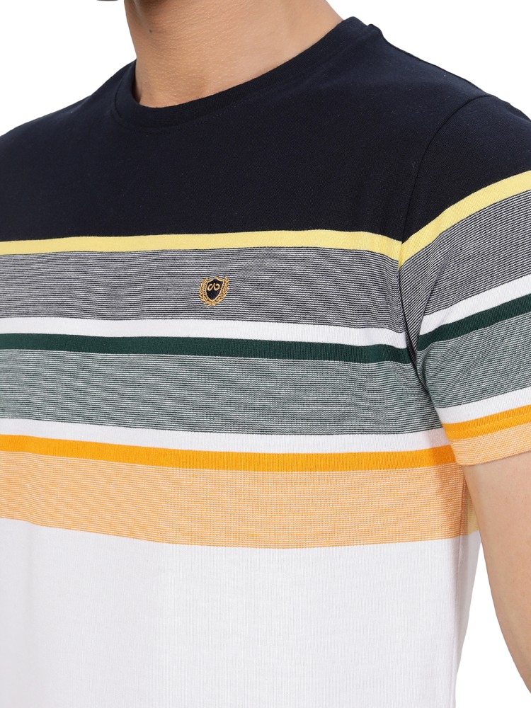 Spangel Fashion Striped Men Round Neck Multicolor T-Shirt - Buy Spangel  Fashion Striped Men Round Neck Multicolor T-Shirt Online at Best Prices in  India