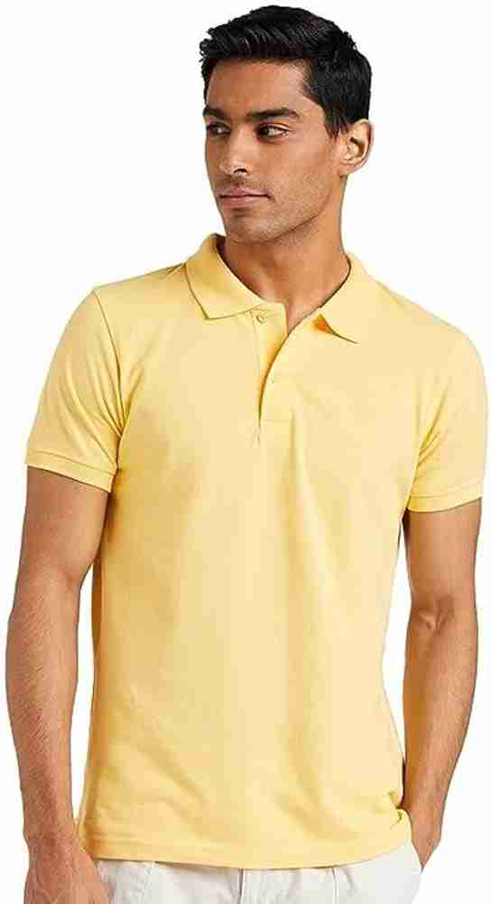 Bright yellow deals polo