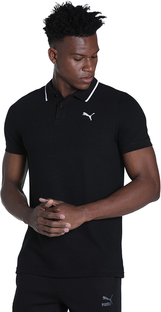 PUMA Solid Men Polo Neck Black T Shirt Buy PUMA Solid Men Polo Neck Black T Shirt Online at Best Prices in India Flipkart
