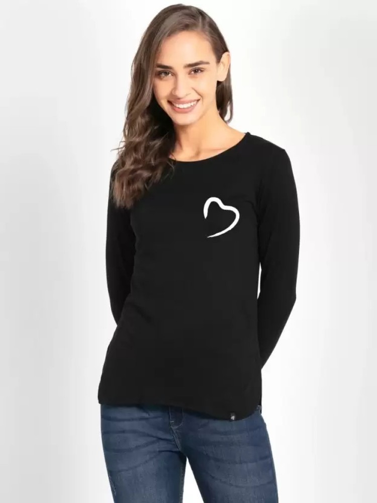 Jayinki Designs Solid Women High Neck Black T-Shirt - Buy Jayinki Designs  Solid Women High Neck Black T-Shirt Online at Best Prices in India