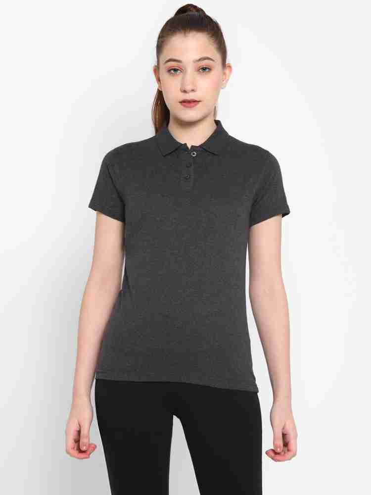 Dark grey hotsell women's polo shirt