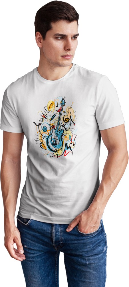 RAPPERSSHOP Printed Men Round Neck White T-Shirt - Buy RAPPERSSHOP Printed  Men Round Neck White T-Shirt Online at Best Prices in India