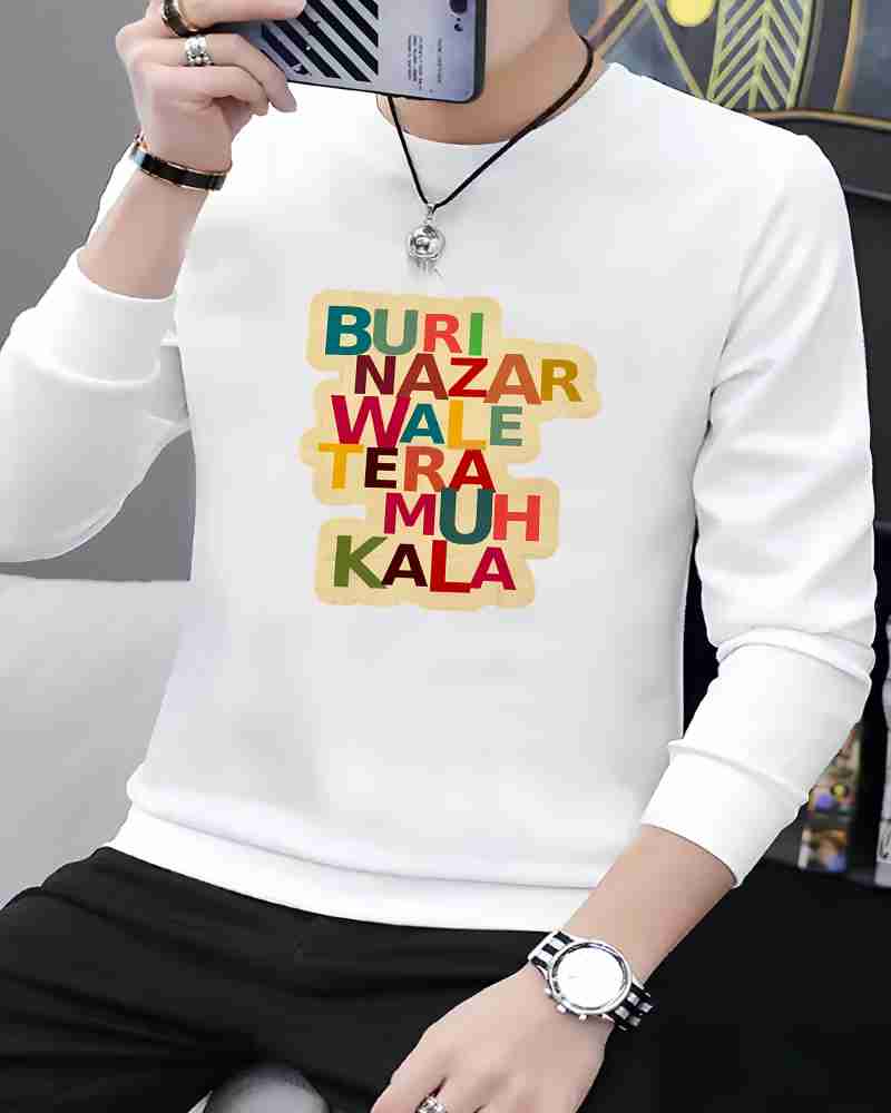 BalSo Typography Men Round Neck White T-Shirt - Buy BalSo Typography Men  Round Neck White T-Shirt Online at Best Prices in India