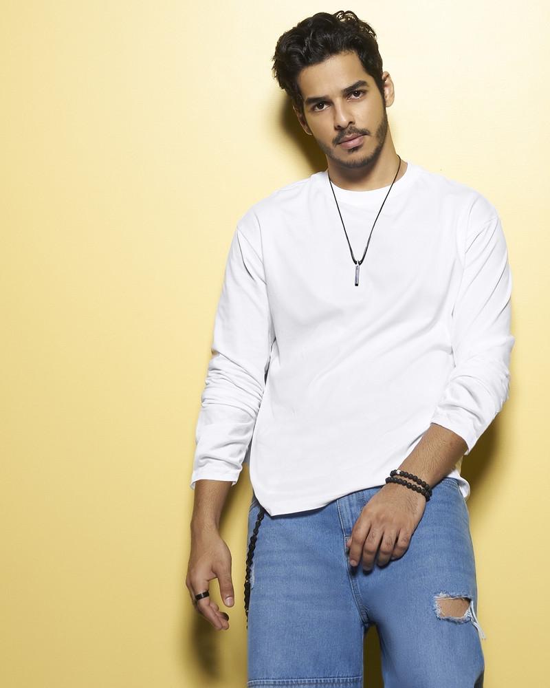 white full sleeve t shirt flipkart