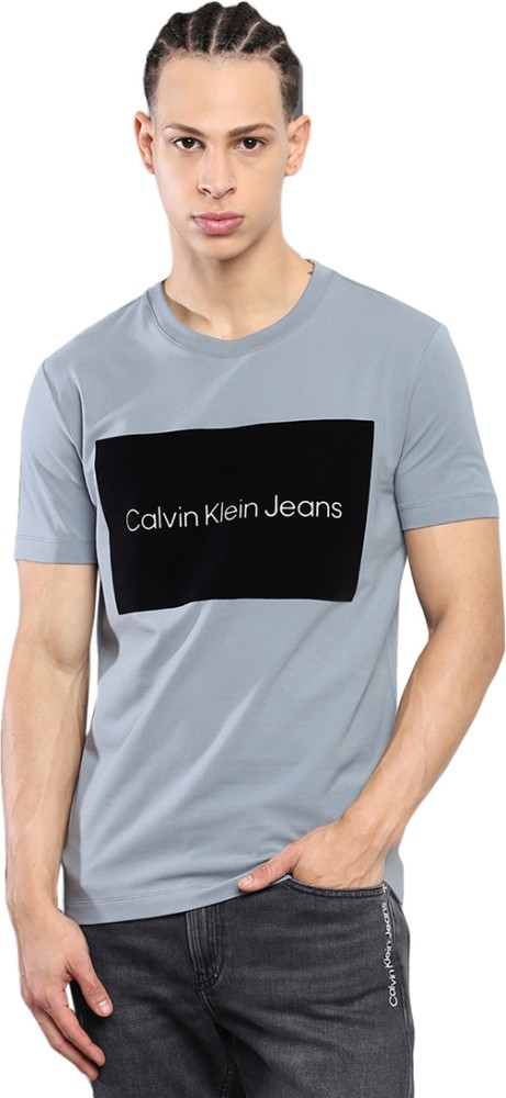 Calvin Klein Jeans Colorblock Men Round Neck Grey T Shirt Buy Calvin Klein Jeans Colorblock Men Round Neck Grey T Shirt Online at Best Prices in India Flipkart