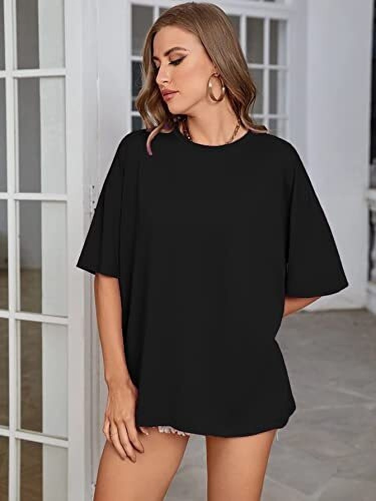 Buy DENIMHOLIC Cotton Half Sleeve Printed Oversized t Shirts for