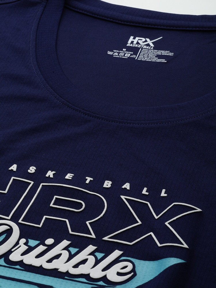 Buy HRX By Hrithik Roshan Men Printed Hooded Basketball T Shirt