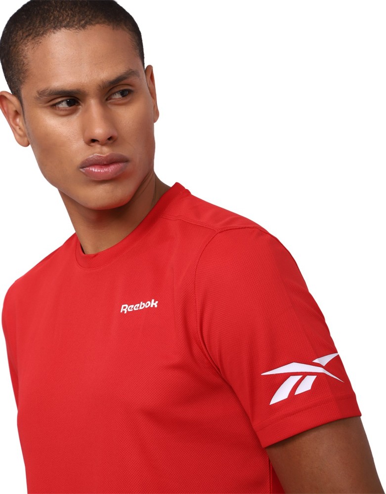 REEBOK Solid Men Round Neck Red T Shirt Buy REEBOK Solid Men Round Neck Red T Shirt Online at Best Prices in India Flipkart