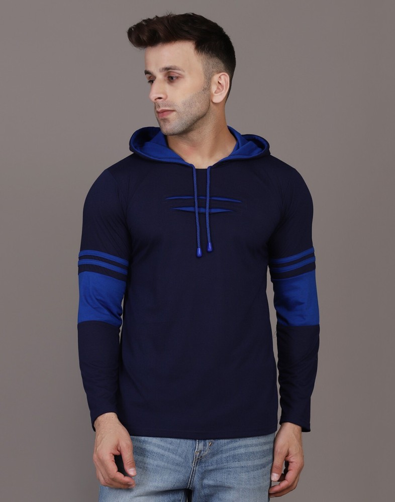 HIGHLANCE Solid Men Hooded Neck Blue T Shirt Buy HIGHLANCE Solid Men Hooded Neck Blue T Shirt Online at Best Prices in India Flipkart