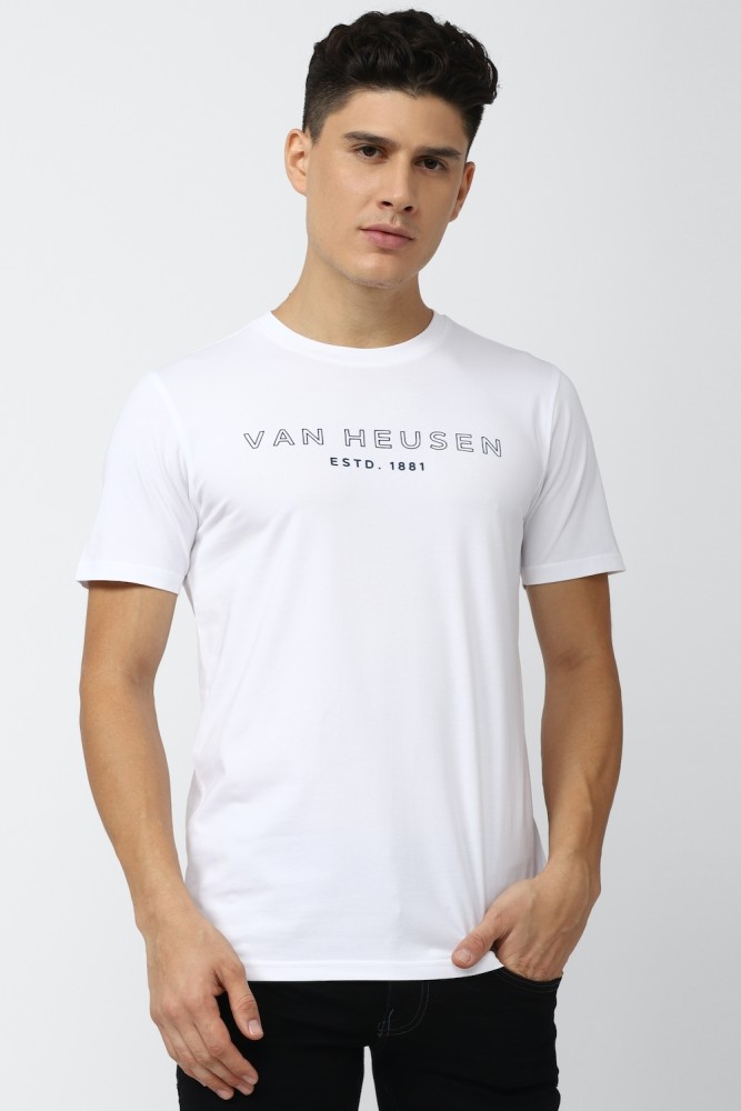 Van heusen white t hot sale shirt