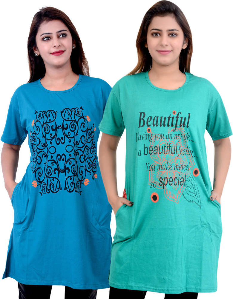flipkart long t shirt ladies