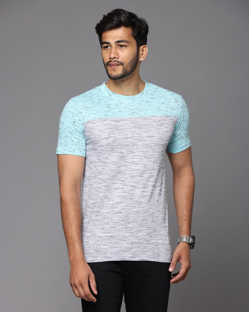 m f maison flair Tie Dye Men Round Neck Grey T Shirt Buy m f