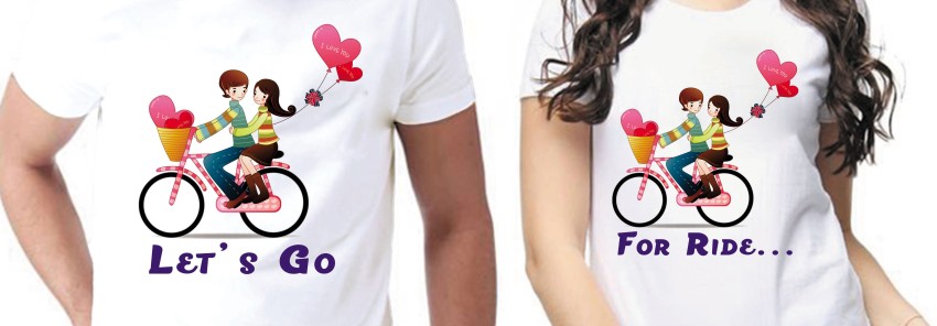 Matching T-Shirts for Couples Short Sleeve Letter Print Crop Top