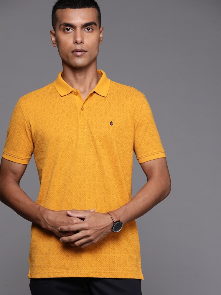 Louis Philippe Men Yellow Solid Polo T-Shirt: Buy Louis Philippe