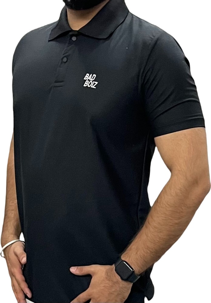 BAD BOIZ Solid Men Polo Neck Black T Shirt Buy BAD BOIZ Solid Men Polo Neck Black T Shirt Online at Best Prices in India Flipkart