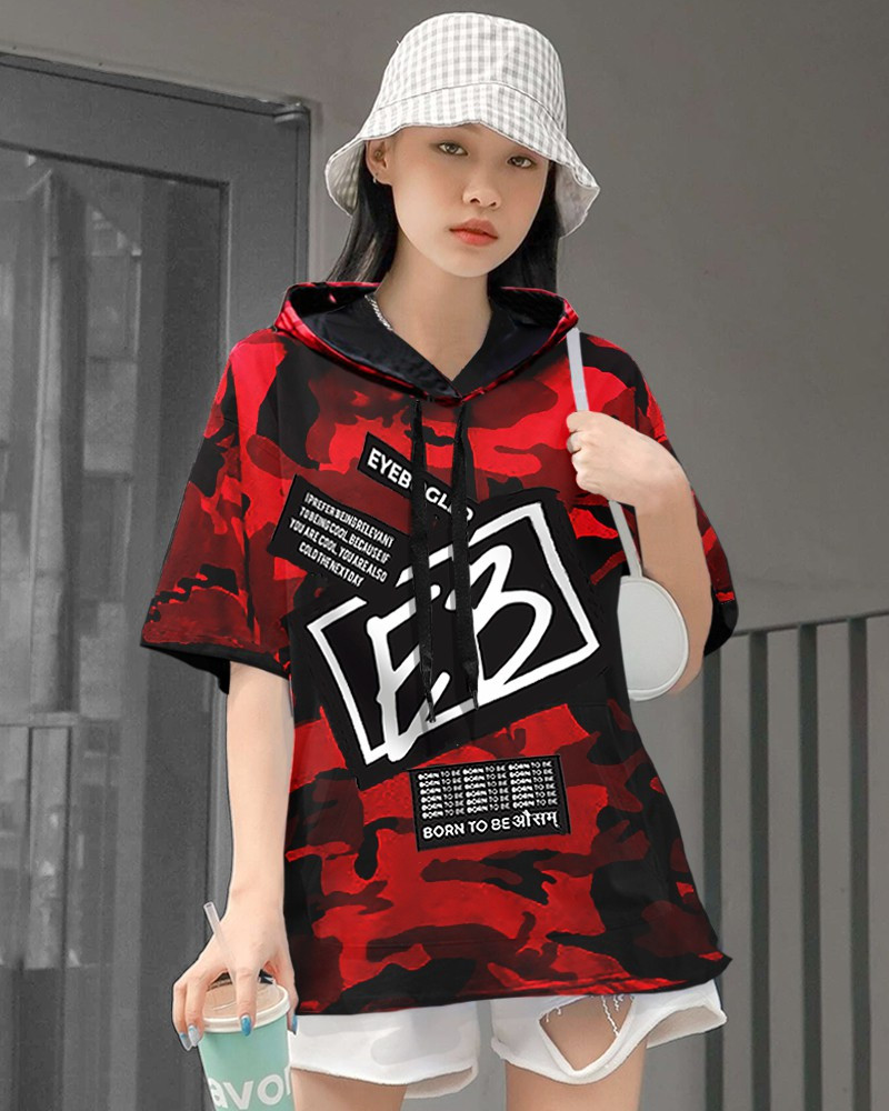 ladies hooded t shirt