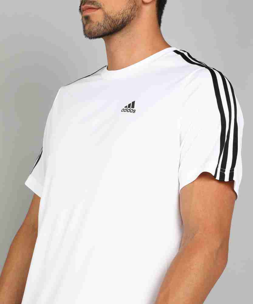 Plain Polyester Adidas Men Round Neck White T-Shirt at Rs 999/piece in  Bareilly