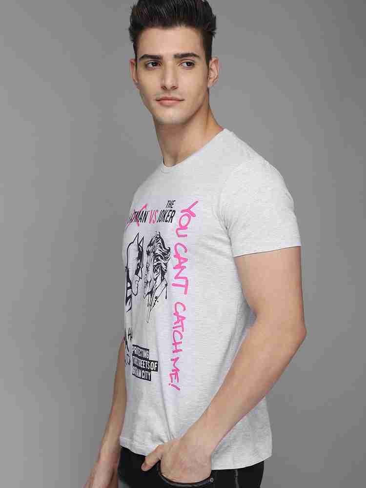 BATMAN By Free Authority Graphic Print Men Round Neck Grey T Shirt