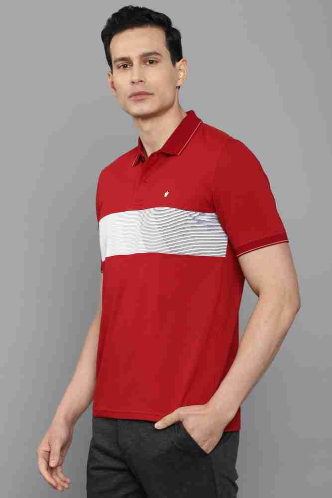 Buy Louis Philippe Men Red Polo Collar T Shirt - Tshirts for Men