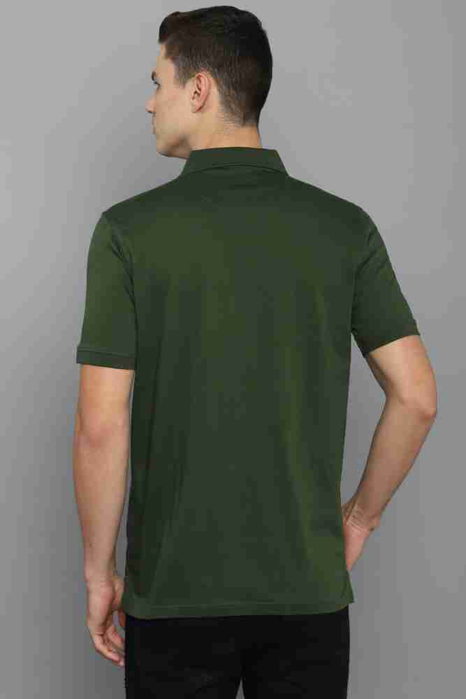 LOUIS PHILIPPE Colorblock Men Polo Neck Dark Green T-Shirt - Buy