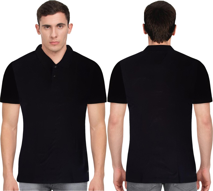 All black outlet polo t shirt