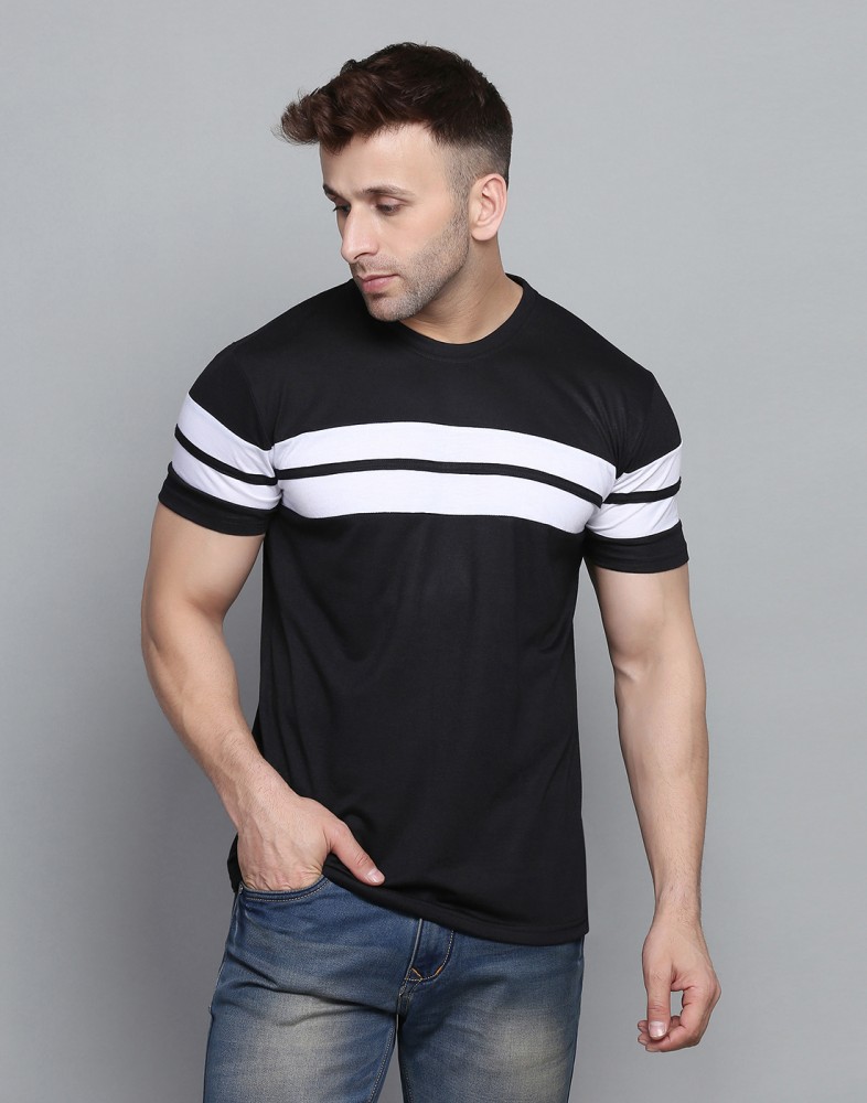 Black and white striped t shirt flipkart hotsell