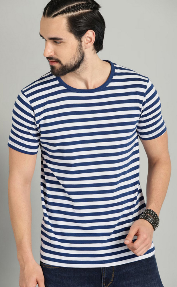 Spangel Fashion Striped Men Round Neck Blue White T Shirt Buy Spangel Fashion Striped Men Round Neck Blue White T Shirt Online at Best Prices in India Flipkart