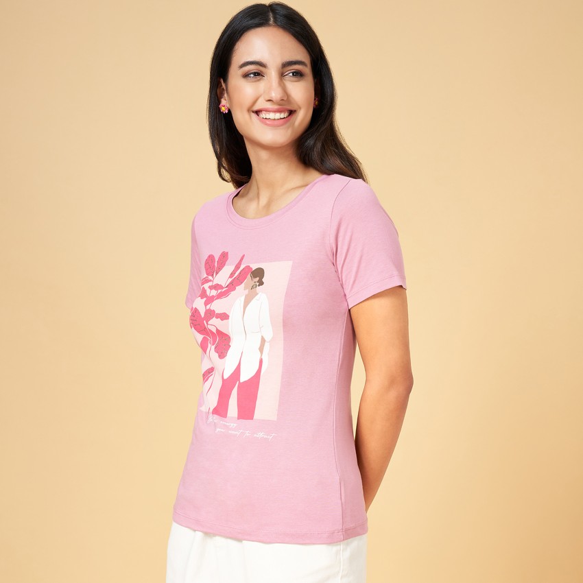 Honey By Pantaloons Pink Printed Tshirts - Buy Honey By Pantaloons Pink  Printed Tshirts online in India