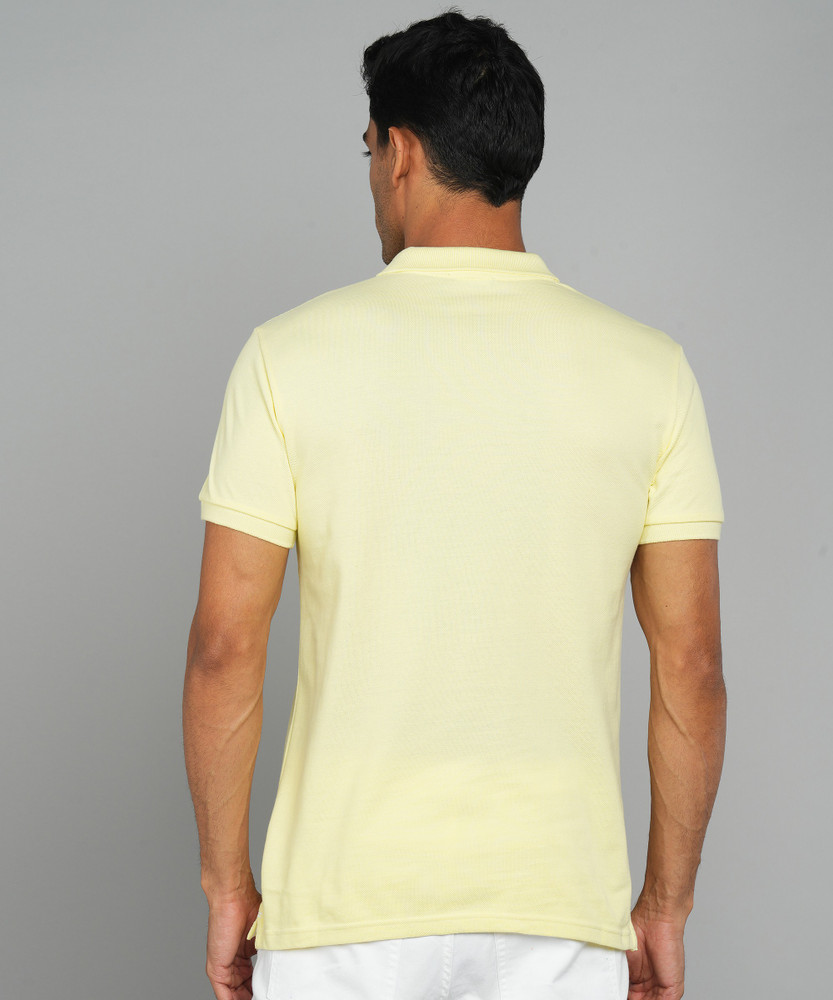 United Colors of Benetton Solid Men Polo Neck Yellow T Shirt Buy