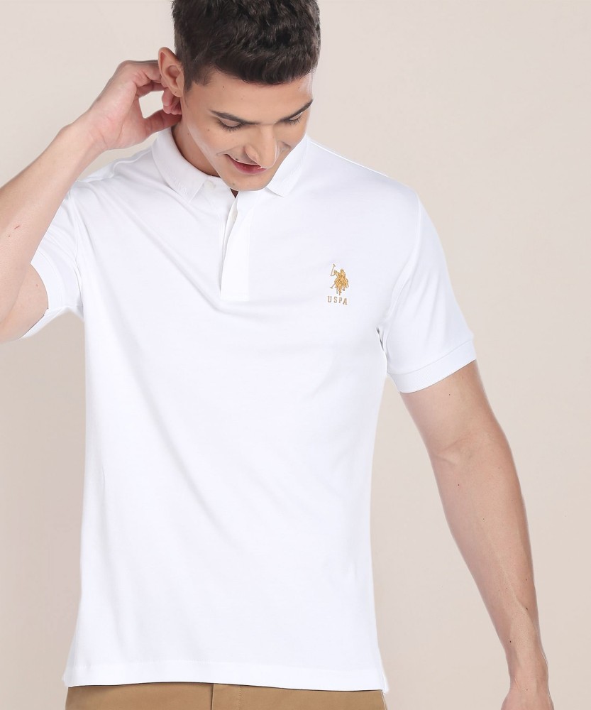 Polo t shirts for men white best sale