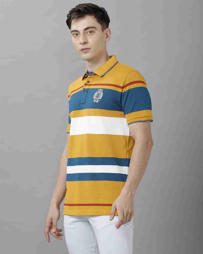 Classic Polo Striped Men Polo Neck Multicolor T-Shirt - Buy Classic Polo  Striped Men Polo Neck Multicolor T-Shirt Online at Best Prices in India