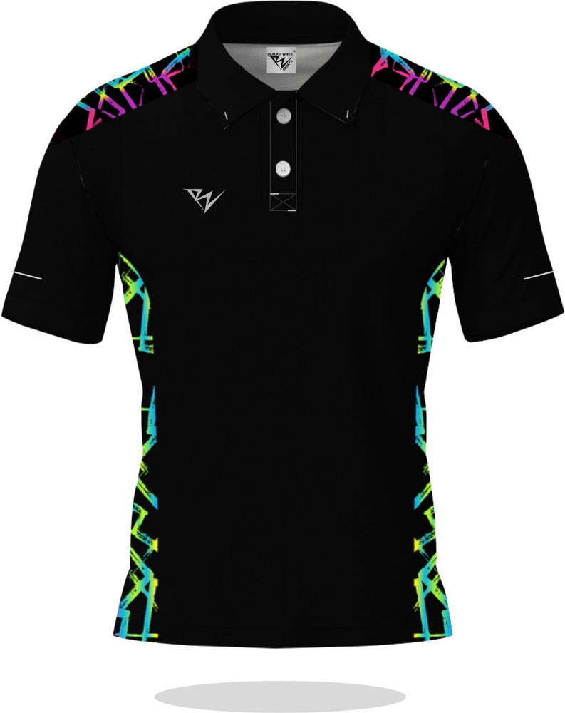 black and white sports t shirt