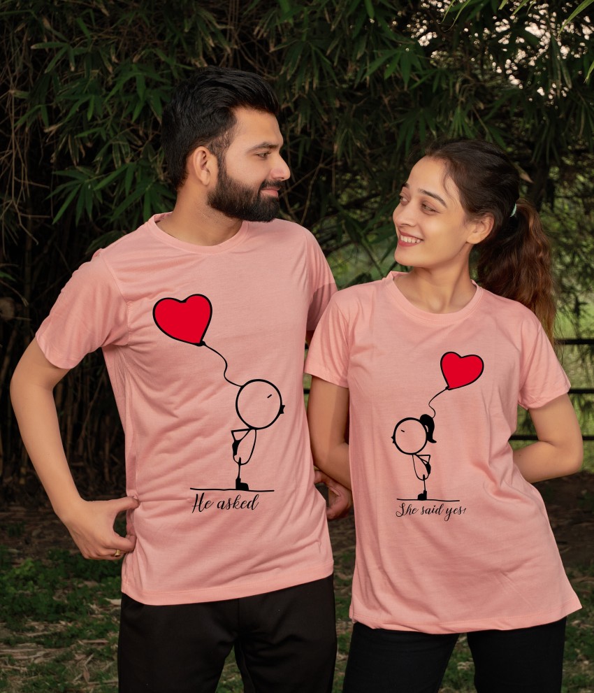 DEE LEAF Printed Couple Round Neck Pink T Shirt Buy DEE LEAF Printed Couple Round Neck Pink T Shirt Online at Best Prices in India Flipkart