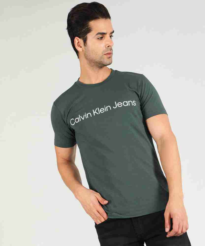 Calvin klein jeans t shirt grey hot sale