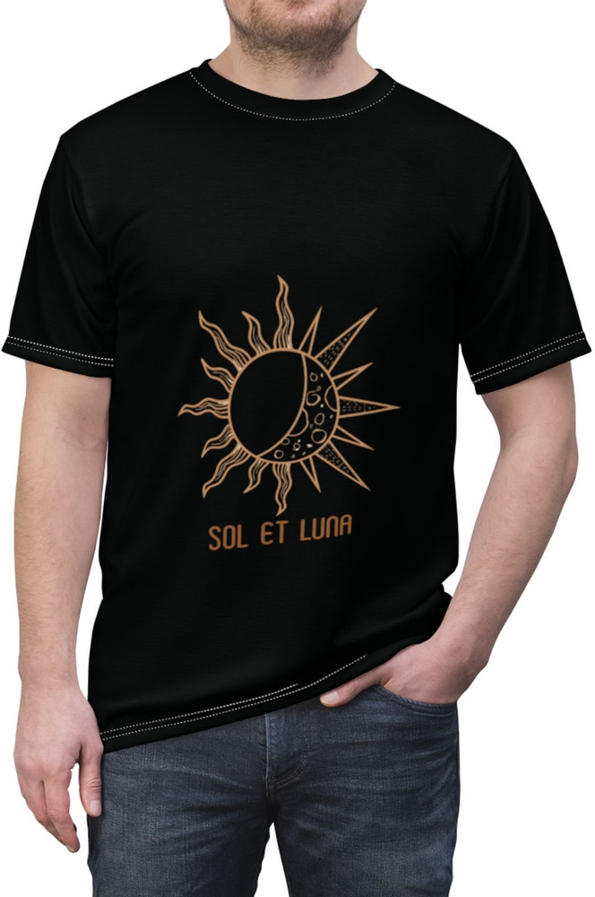 SOL ET LUNA Printed Men Round Neck Black T-Shirt - Buy SOL ET LUNA  