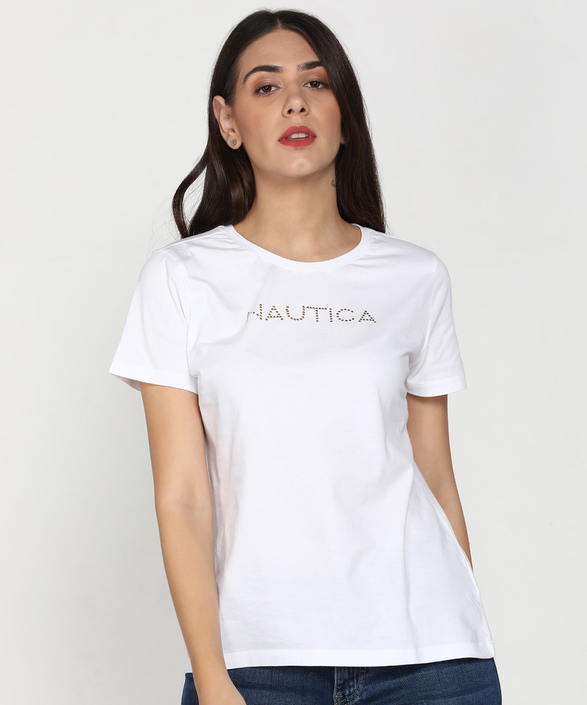 NAUTICA Printed Women Crew Neck White T Shirt Buy NAUTICA Printed Women Crew Neck White T Shirt Online at Best Prices in India Flipkart