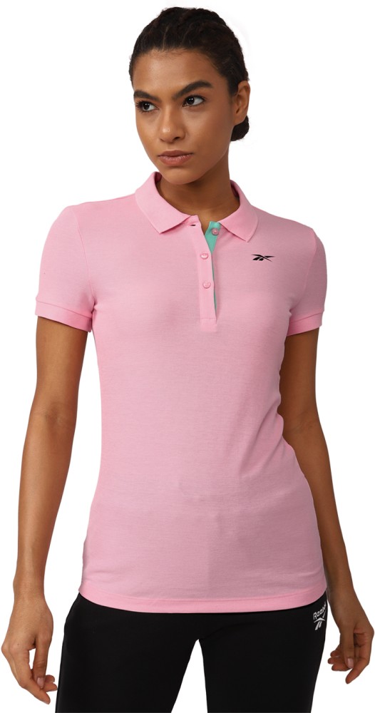 Reebok polo shirts clearance pink