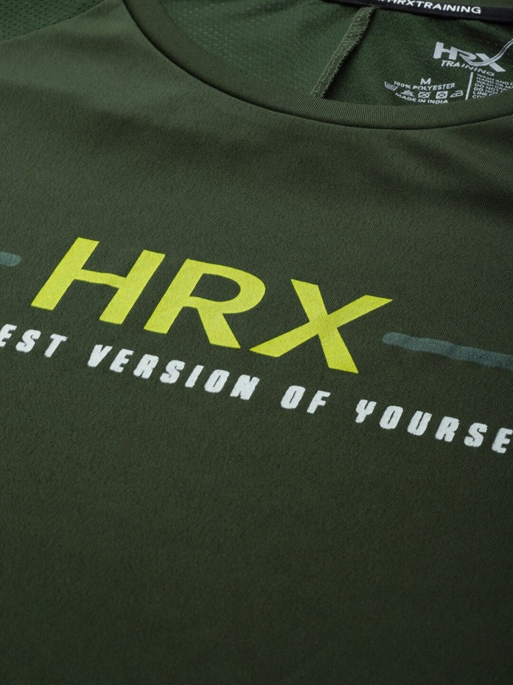 Buy HRX By Hrithik Roshan Men Brand Logo Training Printed Sports T