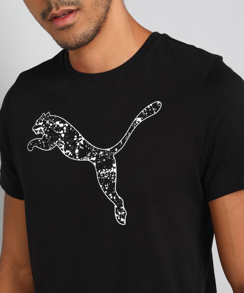 PUMA Printed Men Round Neck Black T Shirt Buy PUMA Printed Men