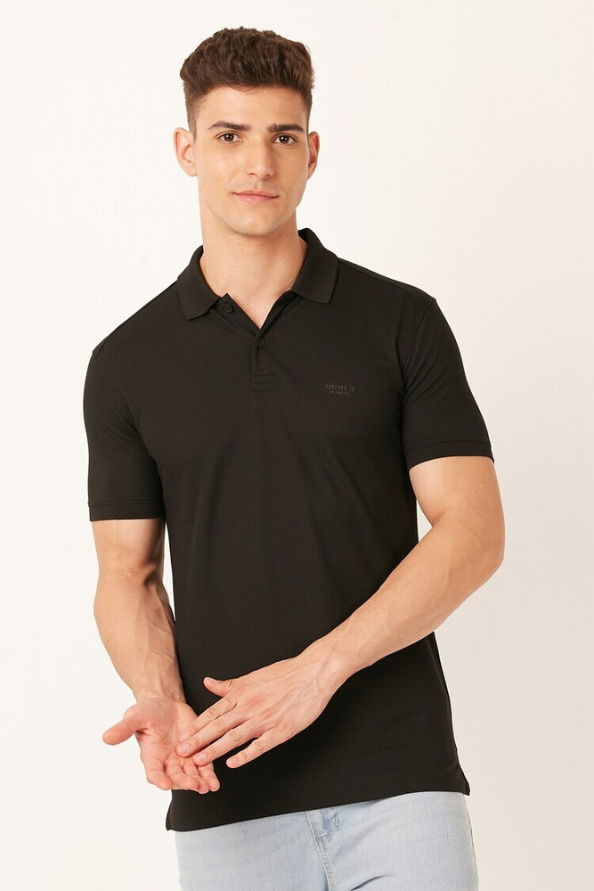 FOREVER 21 Solid Men Polo Neck Black T Shirt Buy FOREVER 21 Solid Men Polo Neck Black T Shirt Online at Best Prices in India Flipkart