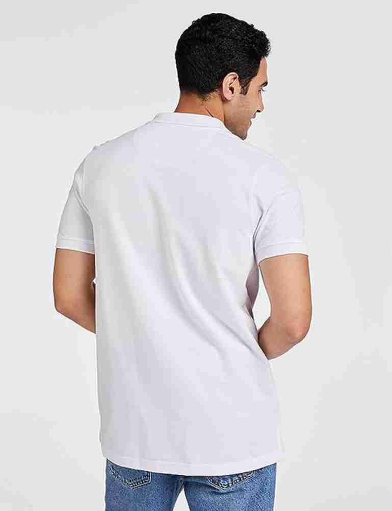 Raj Balam Clothes Solid Men Polo Neck White T Shirt Buy Raj