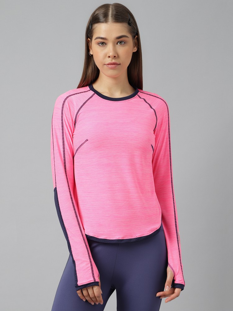 Buy Pink Tshirts for Women by FITKIN Online