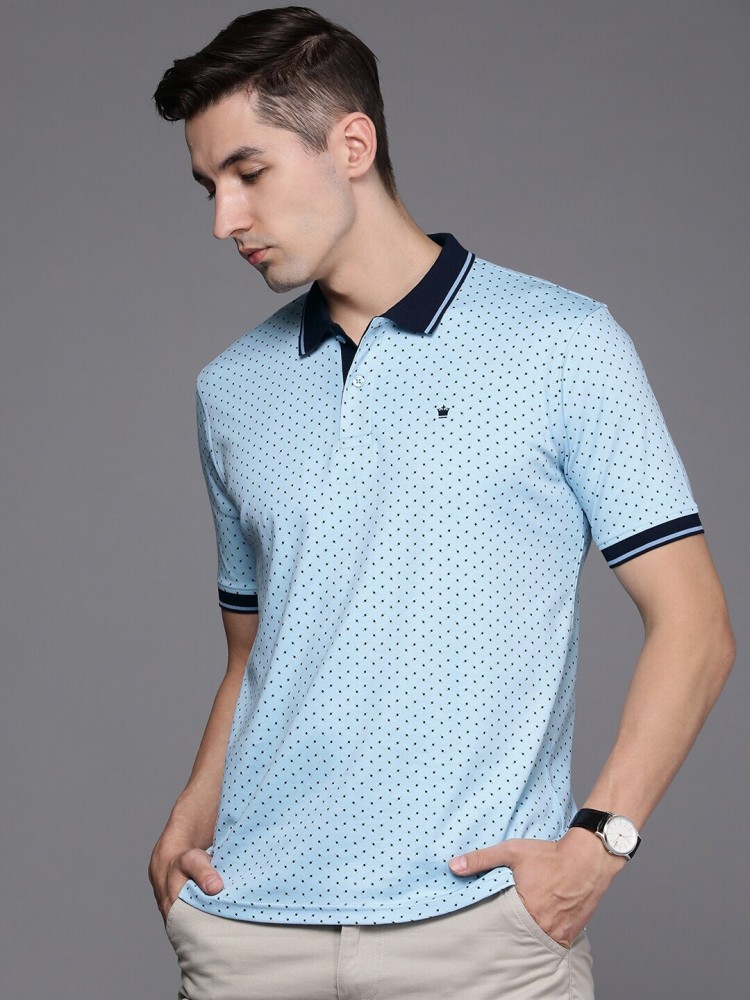 Buy Louis Philippe Men Blue Polo Collar T Shirt - Tshirts for Men