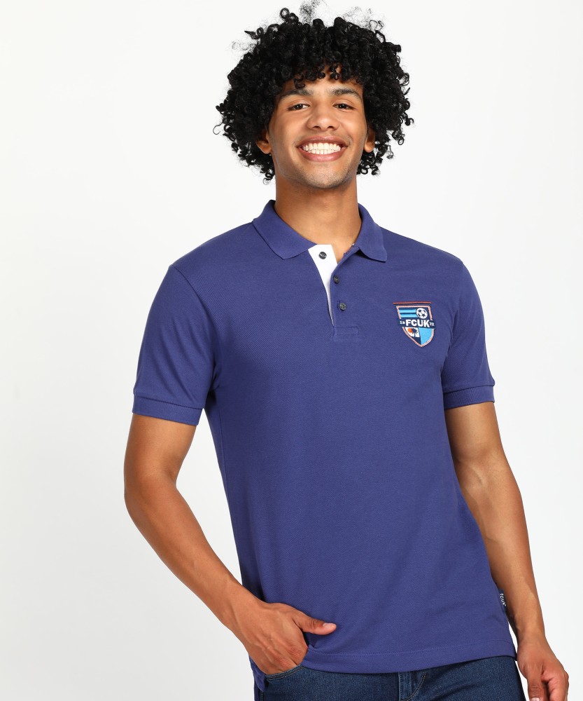 French Connection Solid Men Polo Neck Blue T Shirt Buy French Connection Solid Men Polo Neck Blue T Shirt Online at Best Prices in India Flipkart