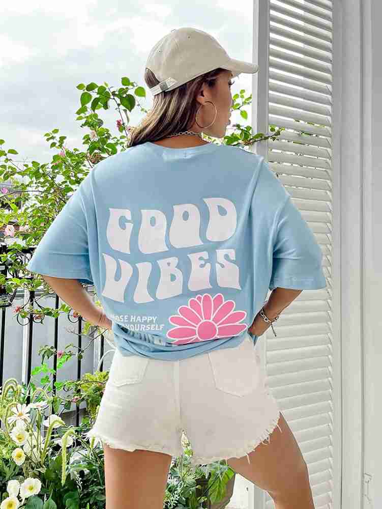 DENIMHOLIC Cotton Half Sleeve Printed Oversized t Shirts for Women, Loose t Shirts for Women, Baggy t Shirt for Women, Graphic Tshirt for Women
