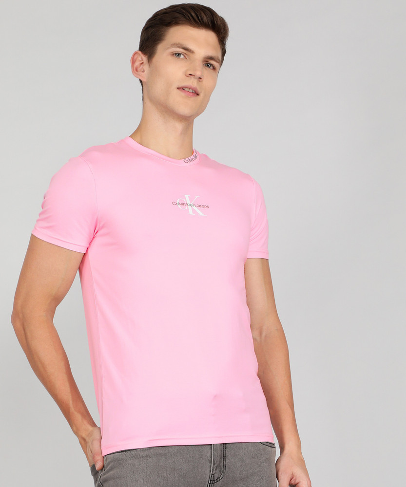 Pink calvin klein shirt discount